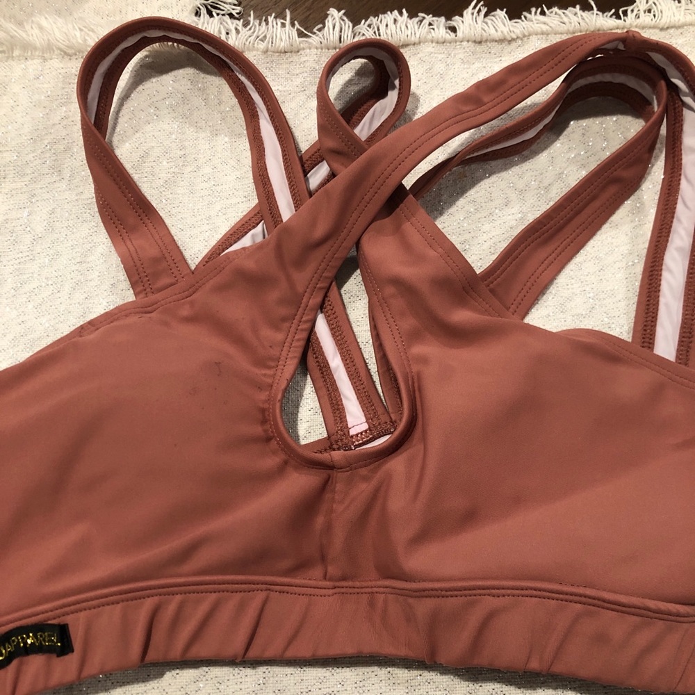 Neu apparel cross strap sports bra size medium